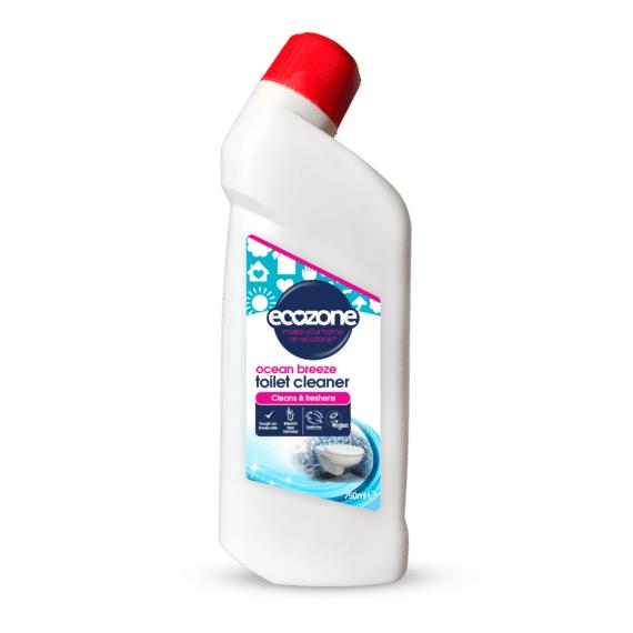 Ecozone Ocean Breeze Toilet Cleaner Gel 3-In-1 Action Removes Limescale - 750ml