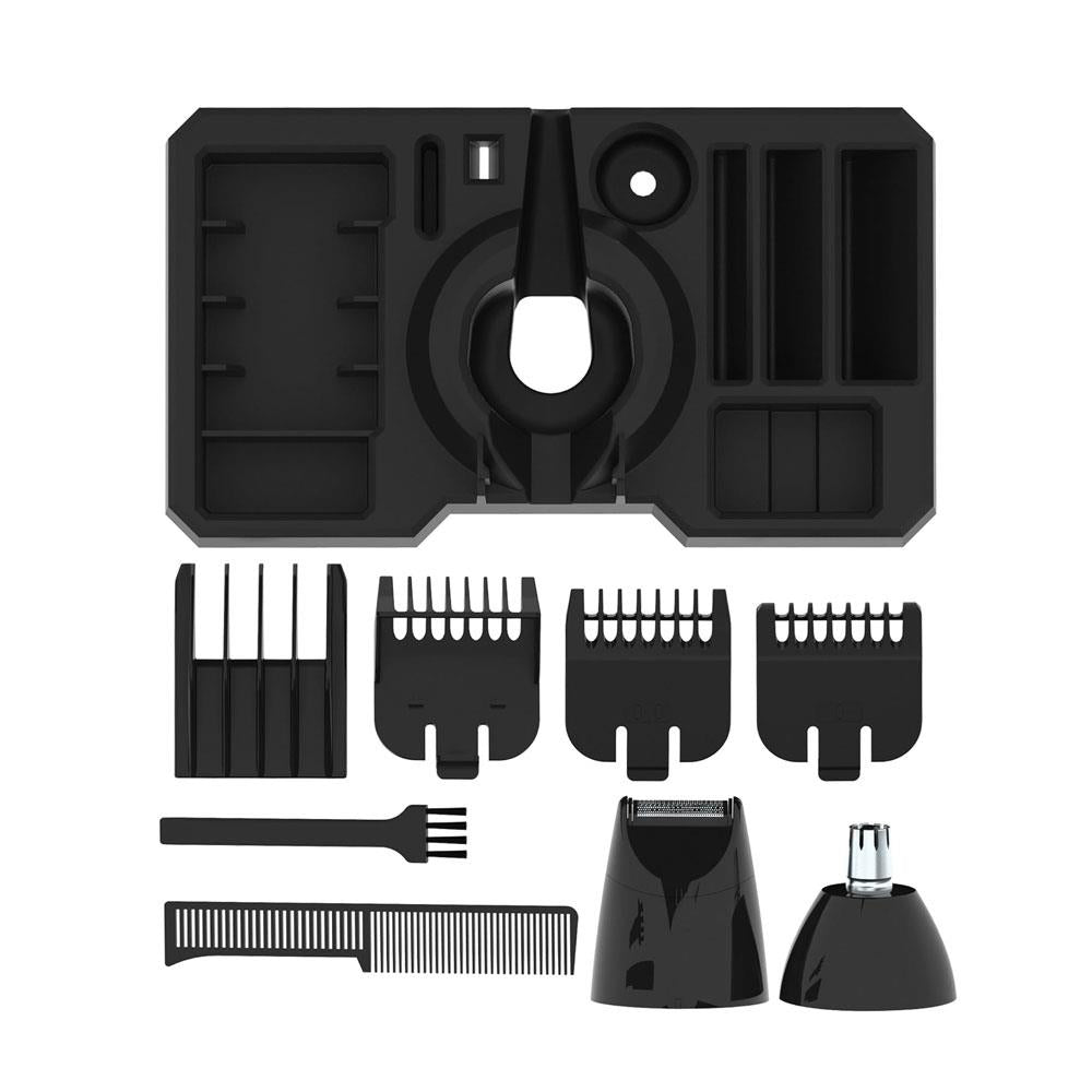 Wahl GroomEase Rechargeable Multigroomer 11 Piece Kit - Black