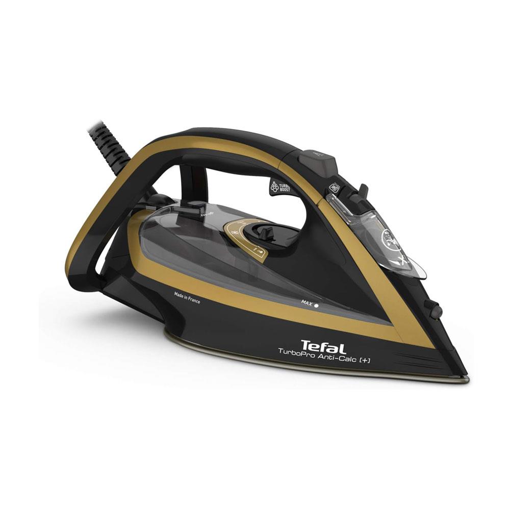 Tefal Ultimate Turbo Pro Anti-Scale Steam Iron 3000W 300ml Reservoir Capacity - Black And Gold Main image
