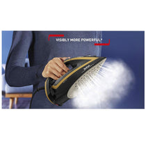 Tefal Ultimate Turbo Pro Anti-Scale Steam Iron 3000W 300ml Reservoir Capacity - Black And Gold