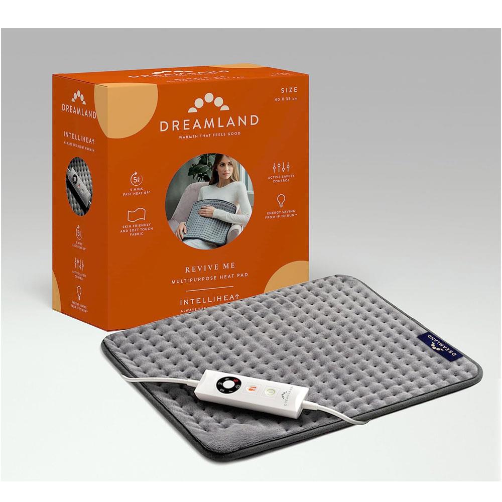 Dreamland Revive Me Multi Purpose Heat Pad Intelliheat 40 x 35cm - Grey Main image