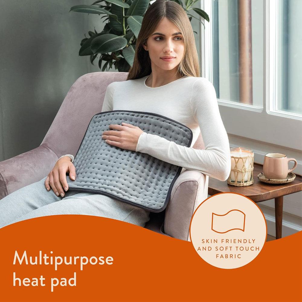 Dreamland Revive Me Multi Purpose Heat Pad Intelliheat 40 x 35cm - Grey