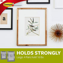 3M Command Picture Hanging Strips Value Pack 4 Pairs Medium 8 Pairs Large - White