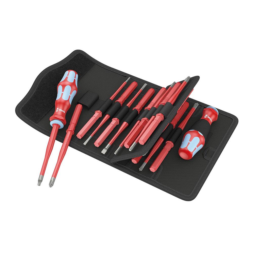 Wera Kraftform Kompakt VDE Screwdriver Set Stainless Extra Slim - 17 Pieces Main image