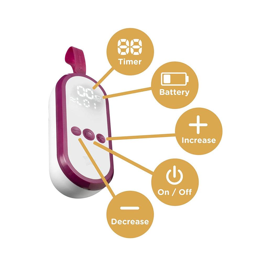 Tommee Tippee Made For Me Single Electric Breast Pump Rechargeable USB - Red/Transparent