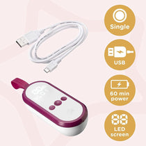 Tommee Tippee Made For Me Single Electric Breast Pump Rechargeable USB - Red/Transparent
