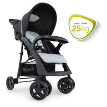 Hauck Shopper Neo II Pushchair 2 Cup Holder And Accessory Tray XL Shopping Basket Raincover Up To 4Y - Black/Grey