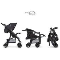 Hauck Shopper Neo II Pushchair 2 Cup Holder And Accessory Tray XL Shopping Basket Raincover Up To 4Y - Black/Grey