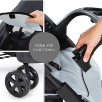 Hauck Shopper Neo II Pushchair 2 Cup Holder And Accessory Tray XL Shopping Basket Raincover Up To 4Y - Black/Grey