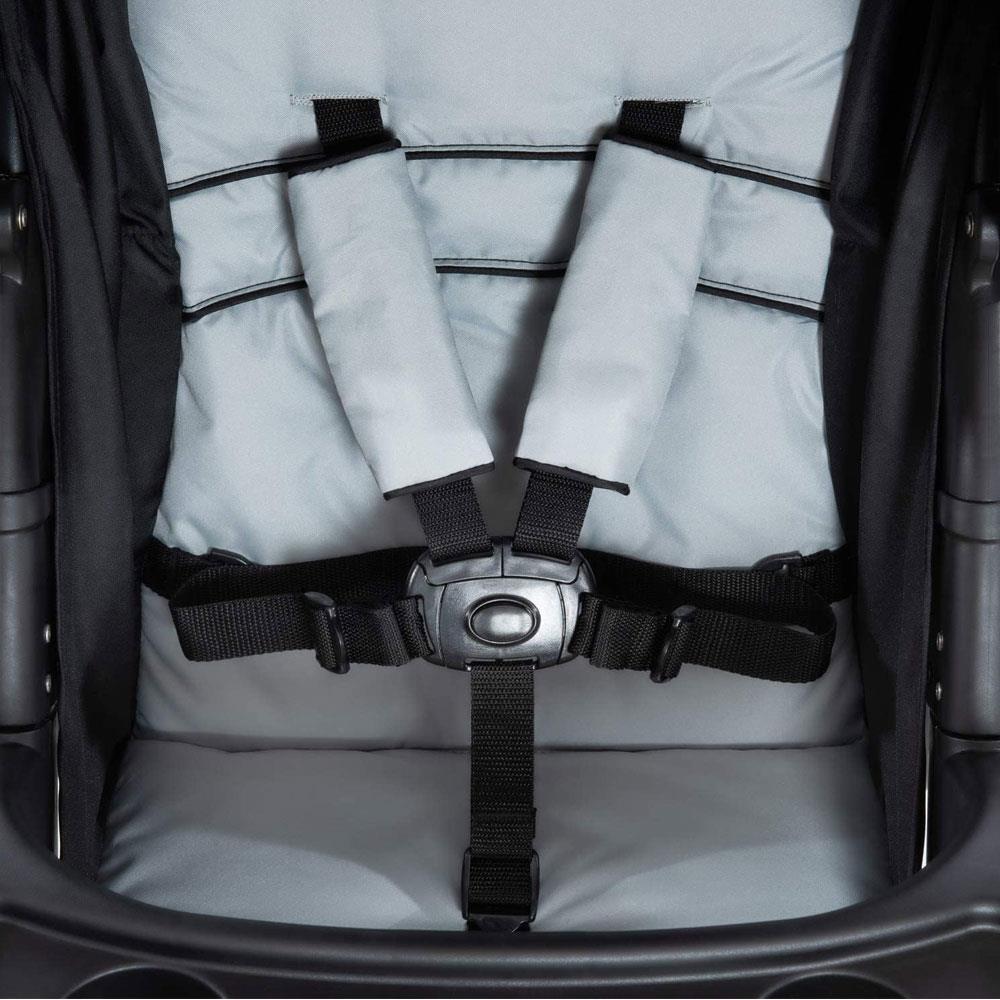 Hauck Shopper Neo II Pushchair 2 Cup Holder And Accessory Tray XL Shopping Basket Raincover Up To 4Y - Black/Grey