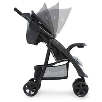 Hauck Shopper Neo II Pushchair 2 Cup Holder And Accessory Tray XL Shopping Basket Raincover Up To 4Y - Black/Grey