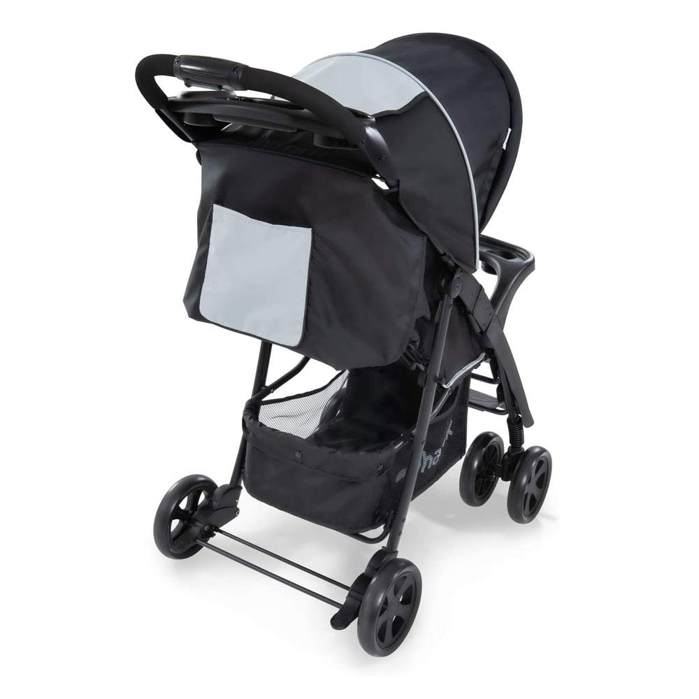 Hauck Shopper Neo II Pushchair 2 Cup Holder And Accessory Tray XL Shopping Basket Raincover Up To 4Y - Black/Grey