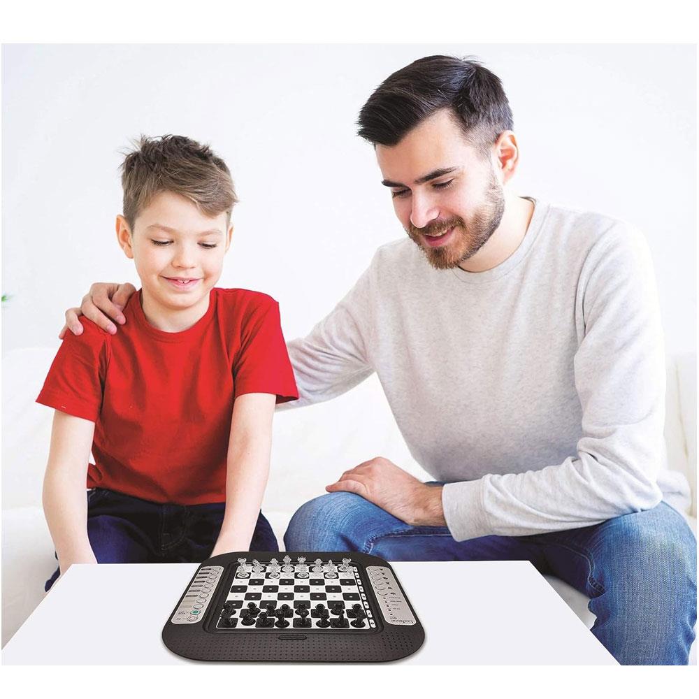 Lexibook Chessman FX Electronic Chess Game With Touch Sensitive Keyboard - Black/Silver