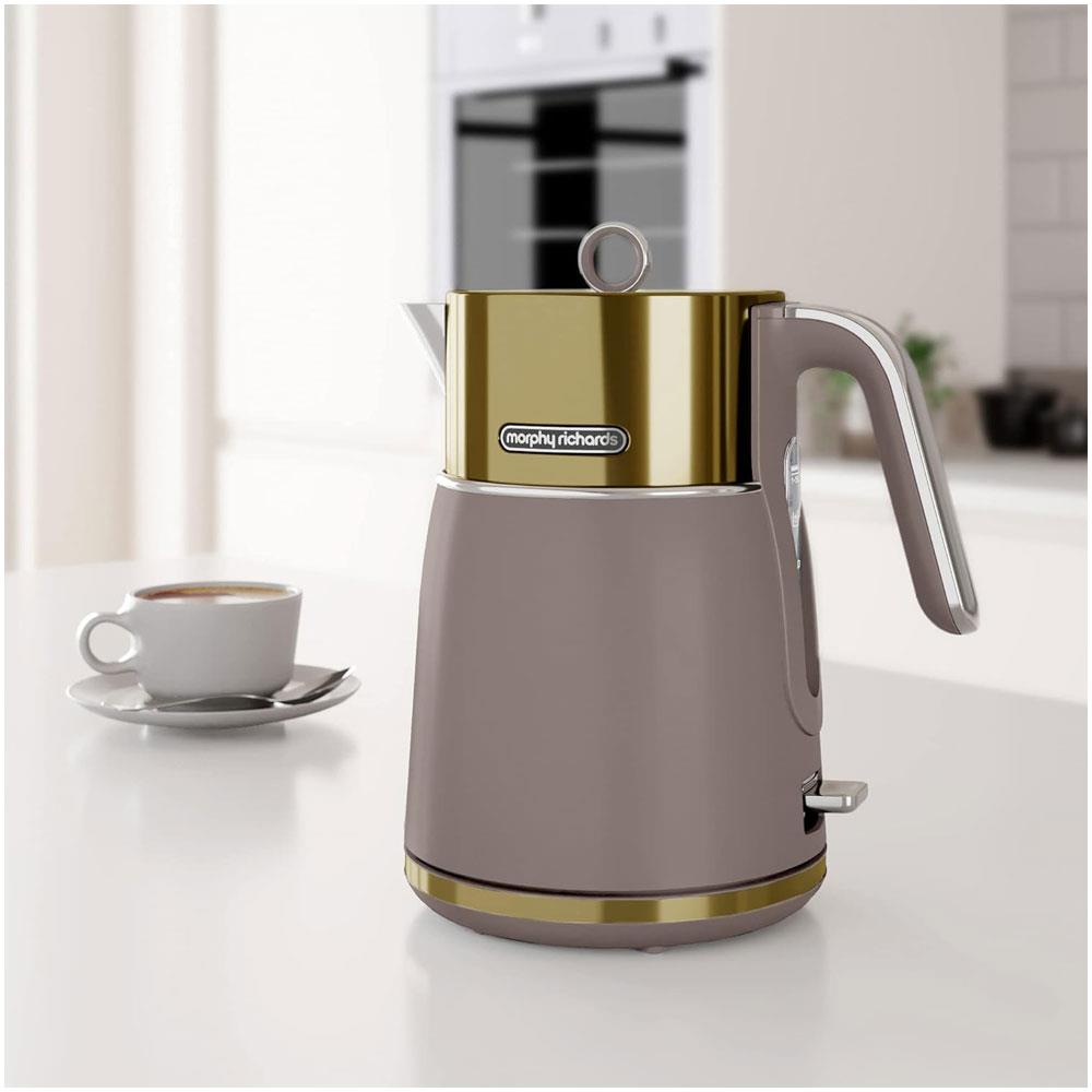 Morphy Richards Signature Opulent Jug Kettle Stainless Steel 3000W 1.5 Litre - Gold
