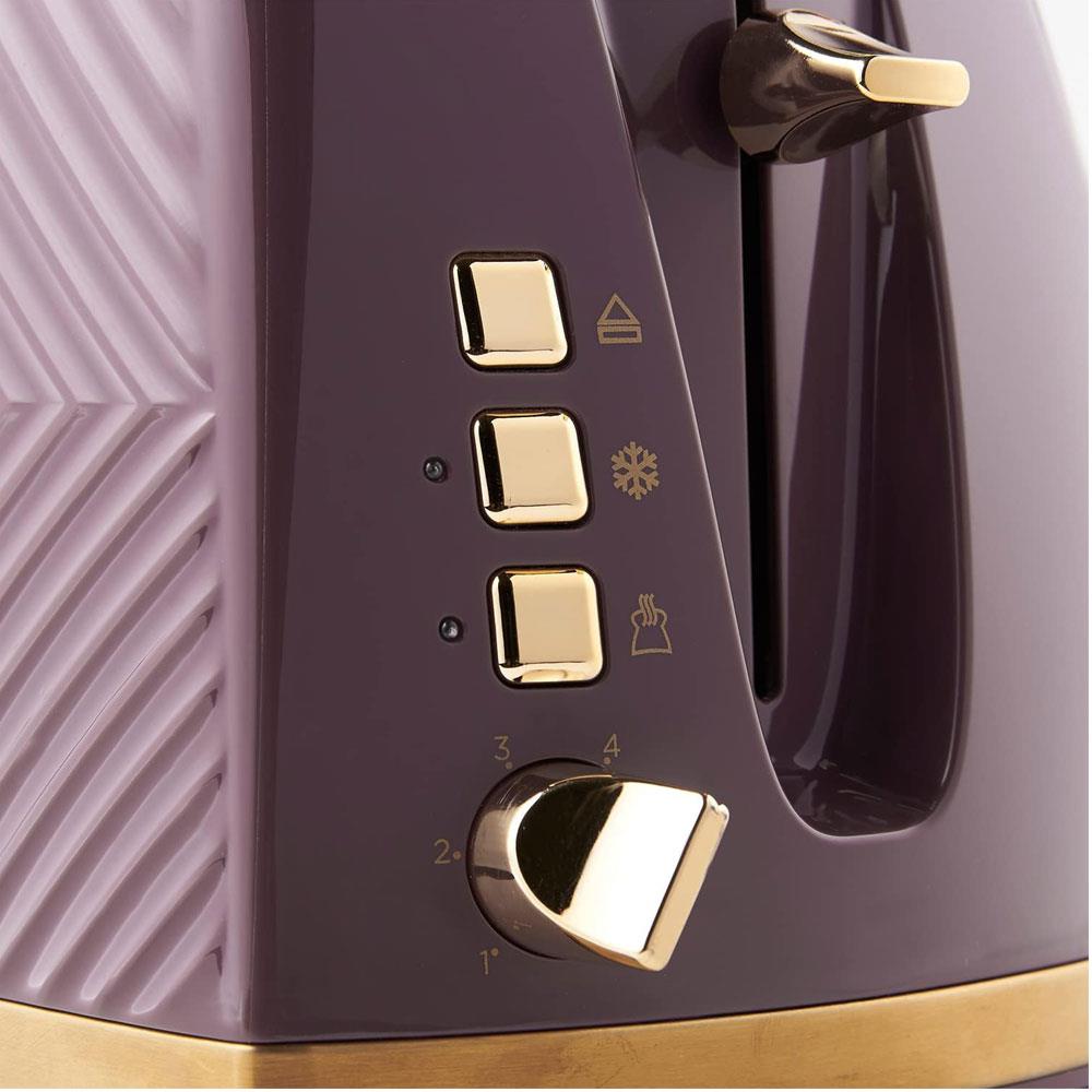 Russell Hobbs Groove 2 Slice Toaster With Frozen Cancel And Reheat Settings 850W - Mulberry Secondary image