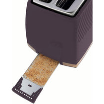 Russell Hobbs Groove 2 Slice Toaster With Frozen Cancel And Reheat Settings 850W - Mulberry
