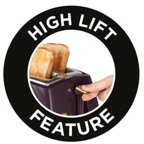 Russell Hobbs Groove 2 Slice Toaster With Frozen Cancel And Reheat Settings 850W - Mulberry