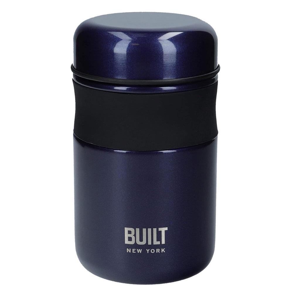 Built Double Walled Vacuum Insulated Food Flask 490ml For Hot Cold And Frozen Foods - Midnight Blue Secondary image