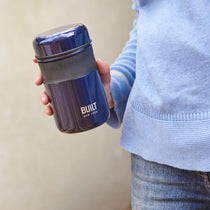 Built Double Walled Vacuum Insulated Food Flask 490ml For Hot Cold And Frozen Foods - Midnight Blue