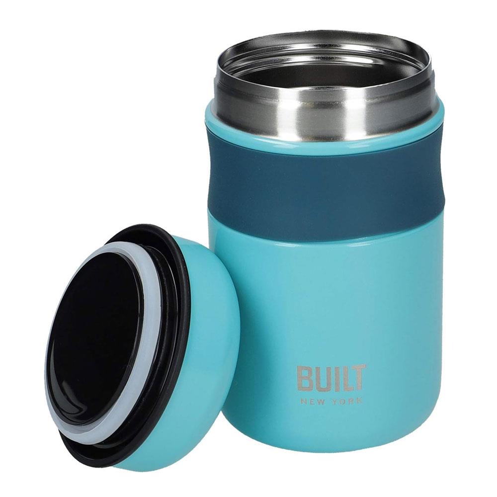Built Double Walled Vacuum Insulated Food Flask 490ml For Hot Cold And Frozen Foods - Teal