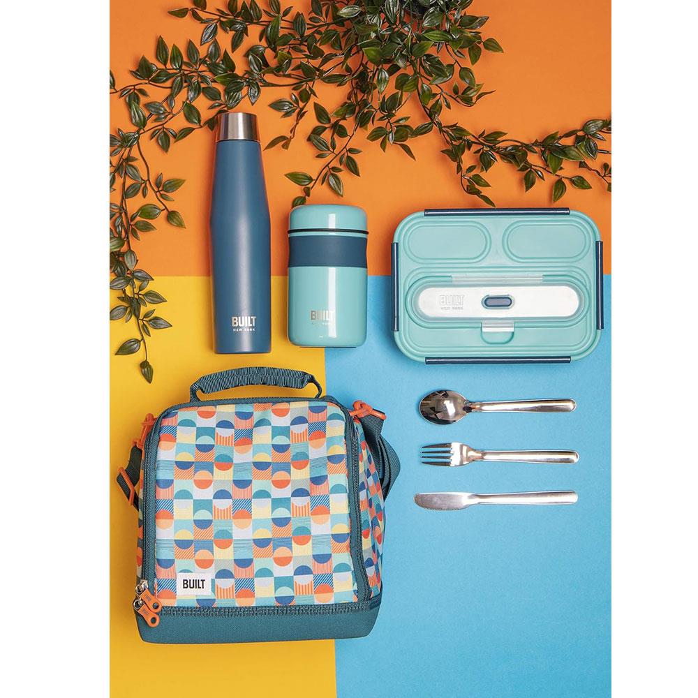 Built Double Walled Vacuum Insulated Food Flask 490ml For Hot Cold And Frozen Foods - Teal