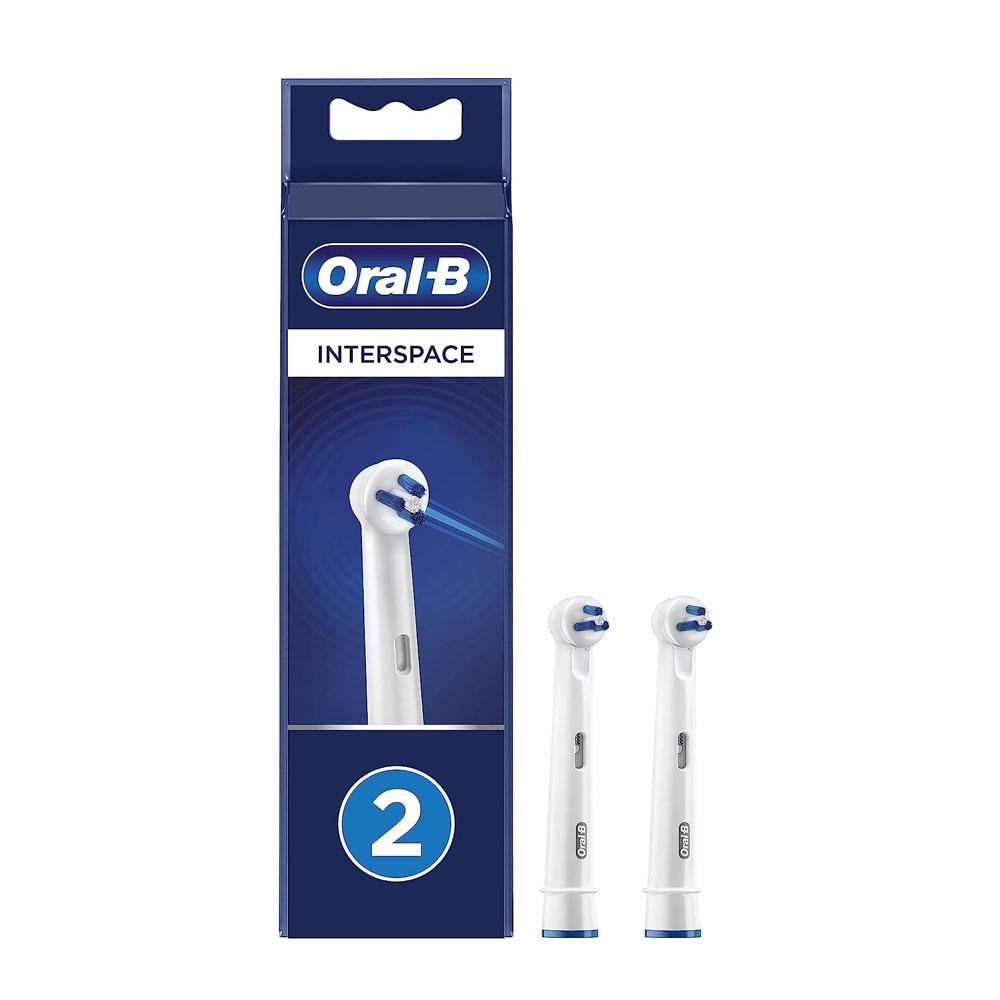 Oral-B Interspace Power Tip Electric Toothbrush Replacement Head 2 Pack - White