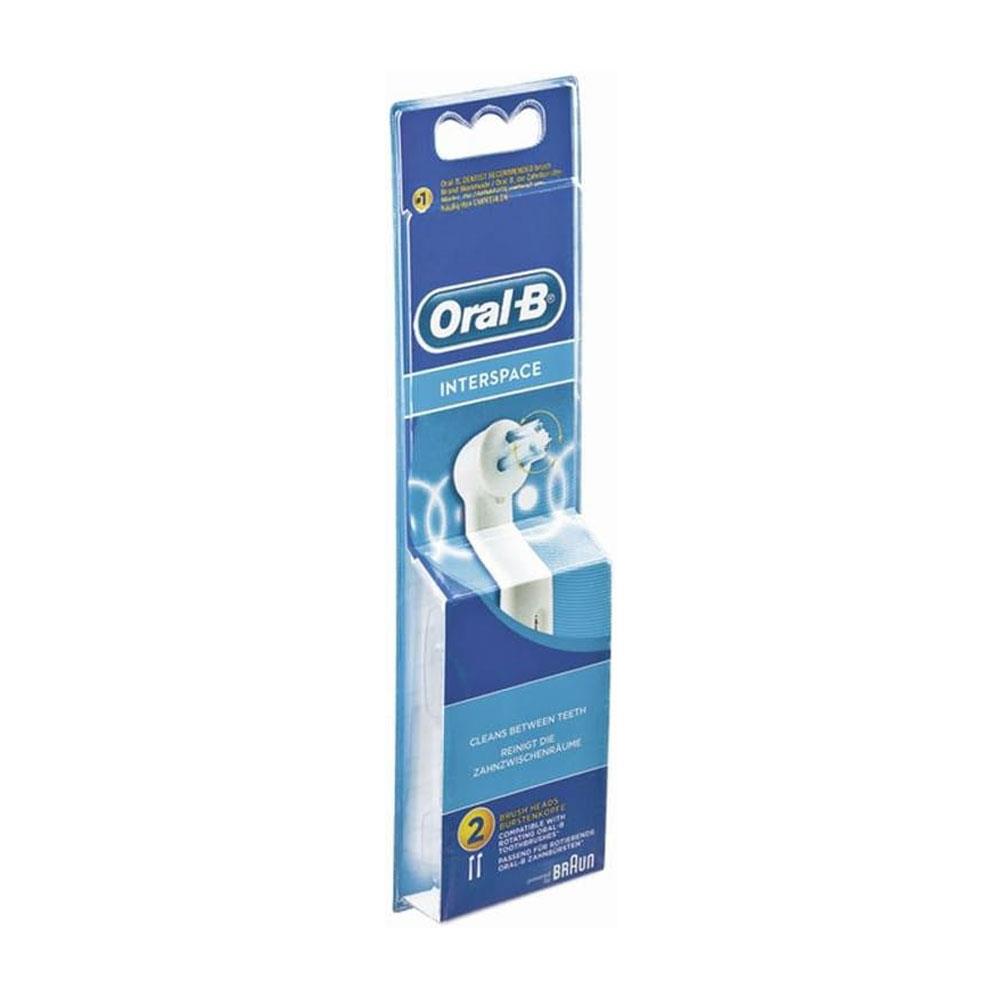 Oral-B Interspace Power Tip Electric Toothbrush Replacement Head 2 Pack - White