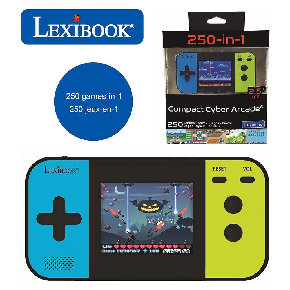 Lexibook Handheld Console Compact Cyber Arcade 250 Games - Black/Blue/Green Secondary image