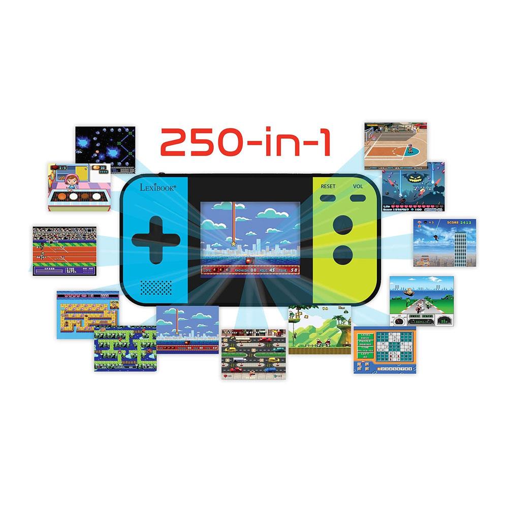Lexibook Handheld Console Compact Cyber Arcade 250 Games - Black/Blue/Green