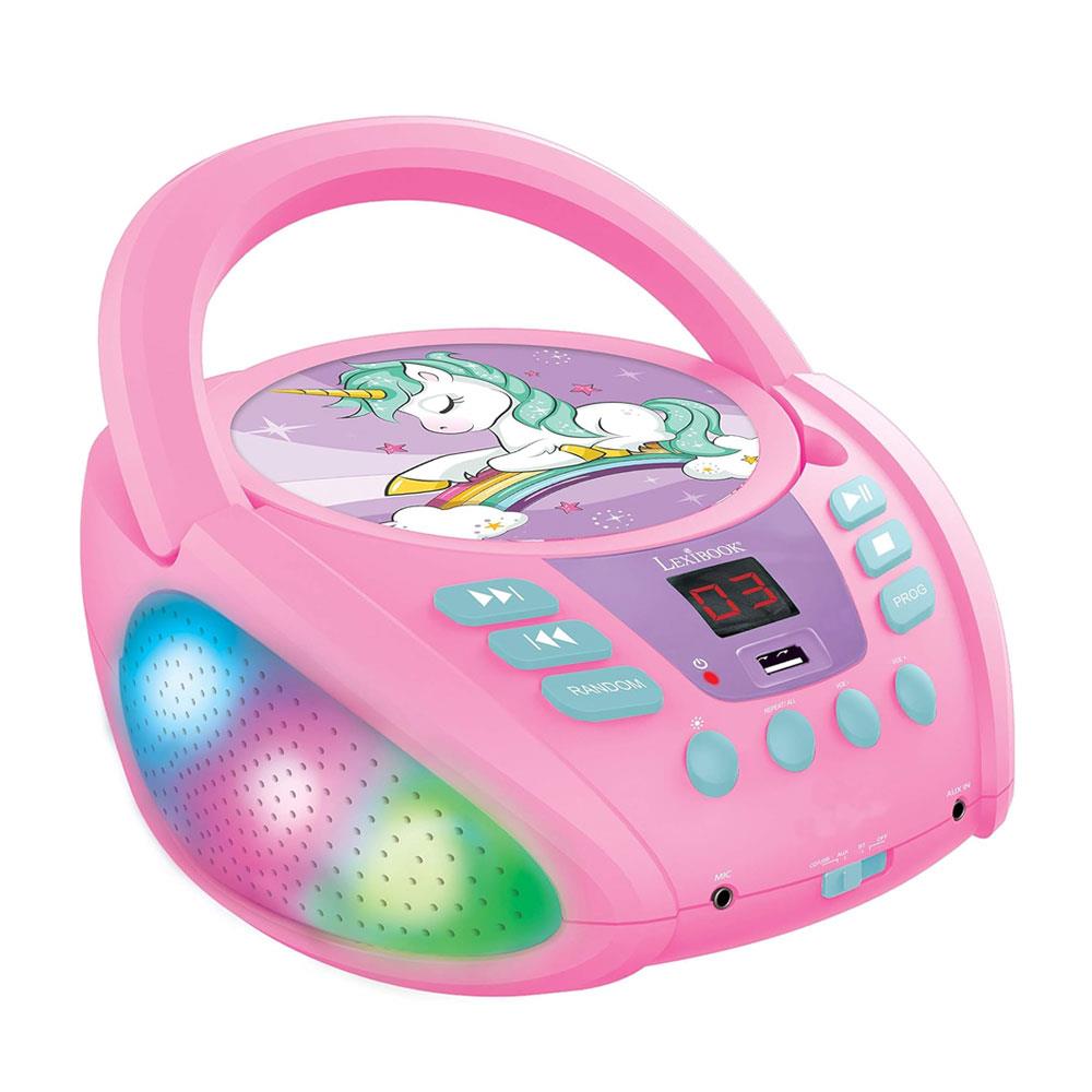 Lexibook Unicorn Boombox CD Player With Bluetooth - Multicolour Main image