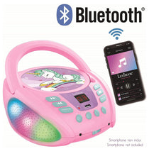 Lexibook Unicorn Boombox CD Player With Bluetooth - Multicolour