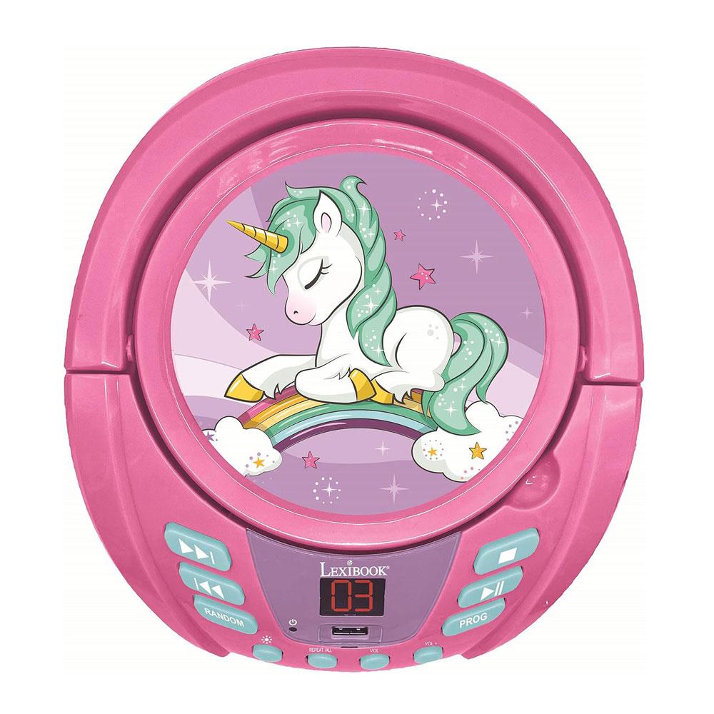 Lexibook Unicorn Boombox CD Player With Bluetooth - Multicolour