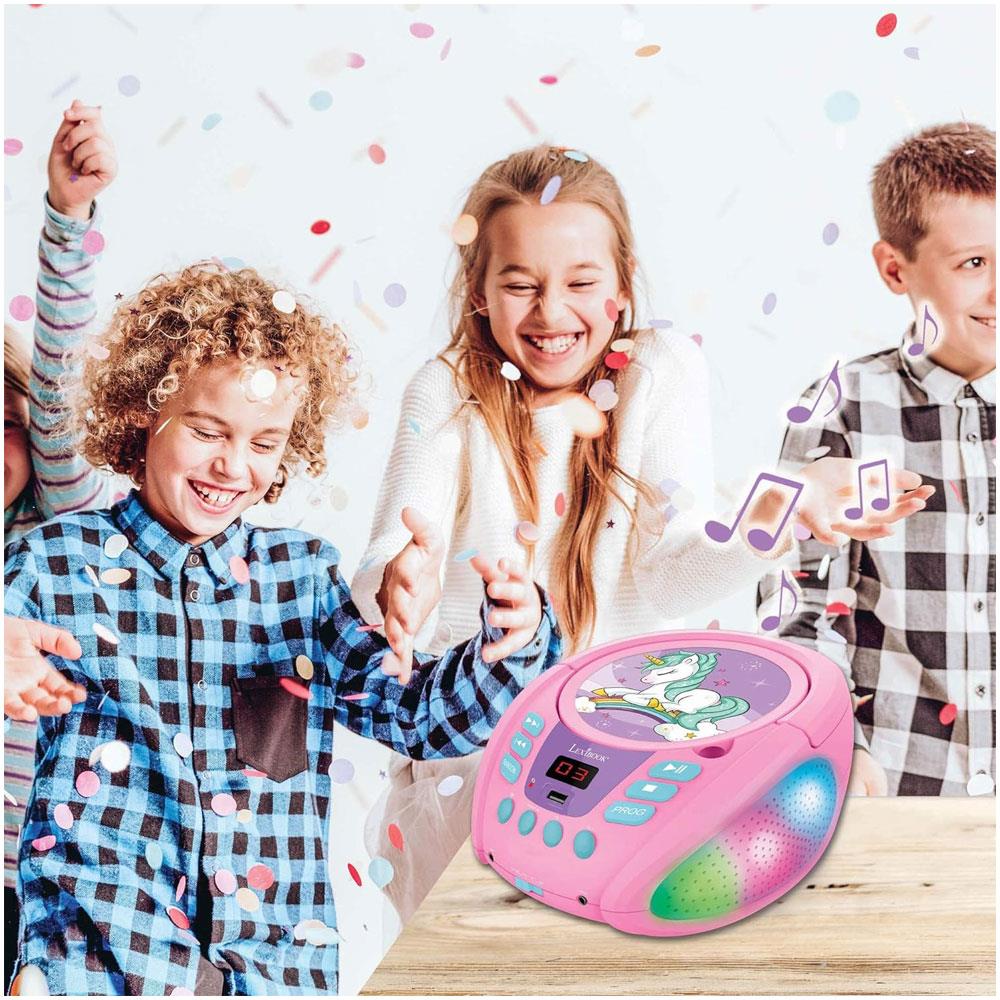 Lexibook Unicorn Boombox CD Player With Bluetooth - Multicolour