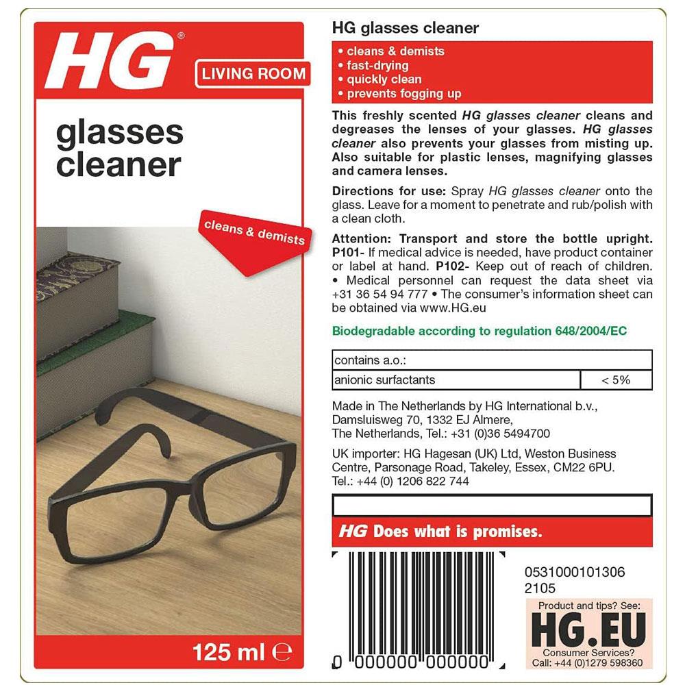 HG Eyeglass Glasses Cleaner - 125ml