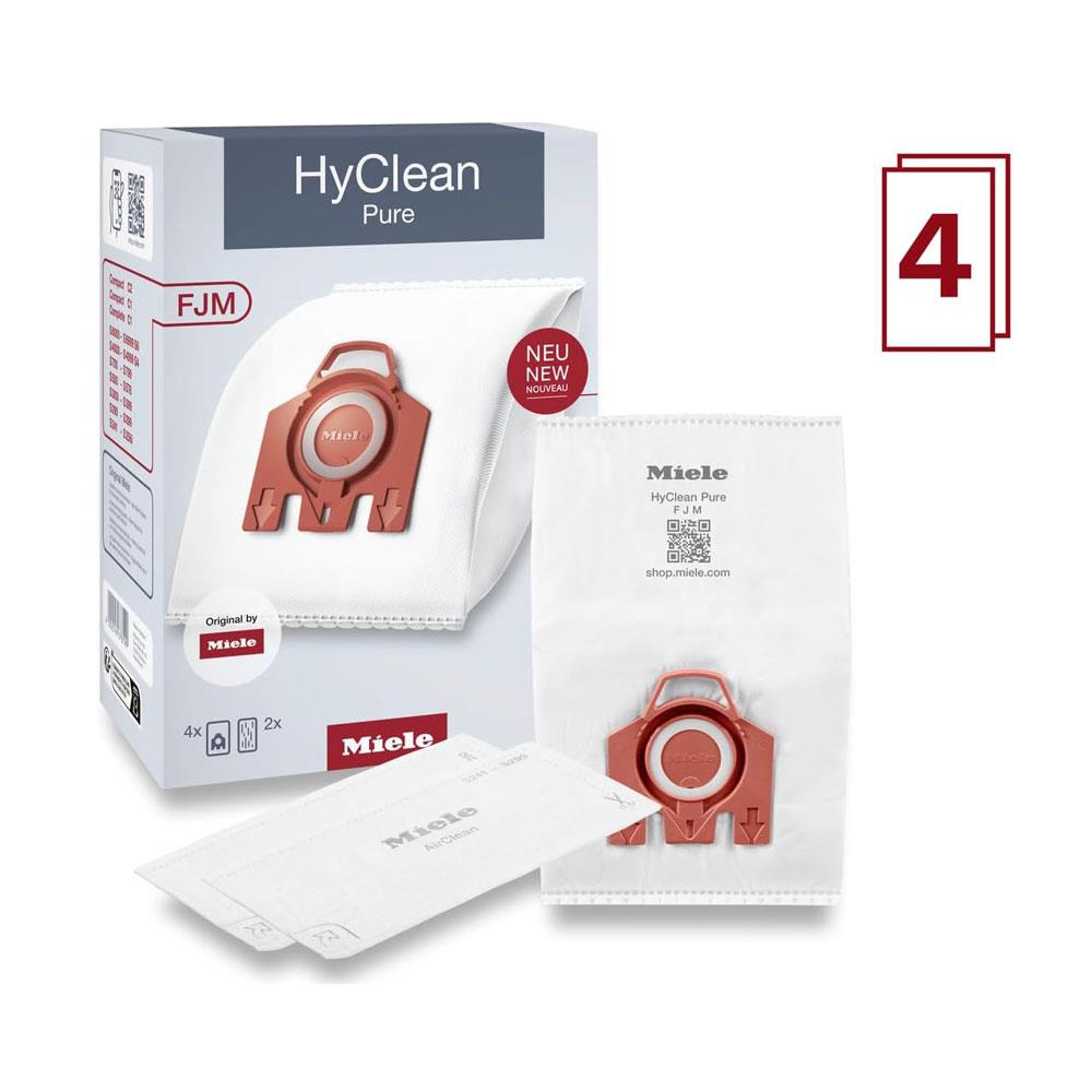 Miele HyClean Pure FJM 3D Efficiency Vacuum Cleaner Bags 4 Pack - Red