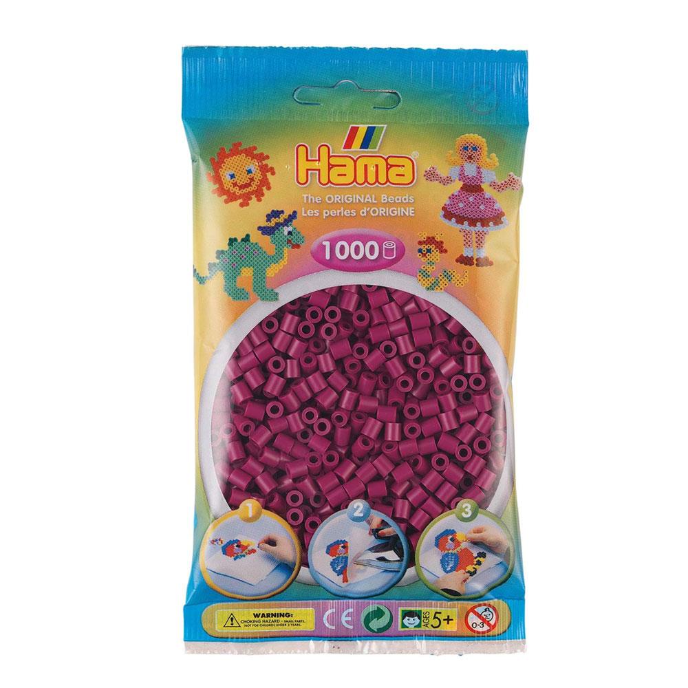 Hama 1000 Midi Beads In Bag Cylindrical Plastic - Plum