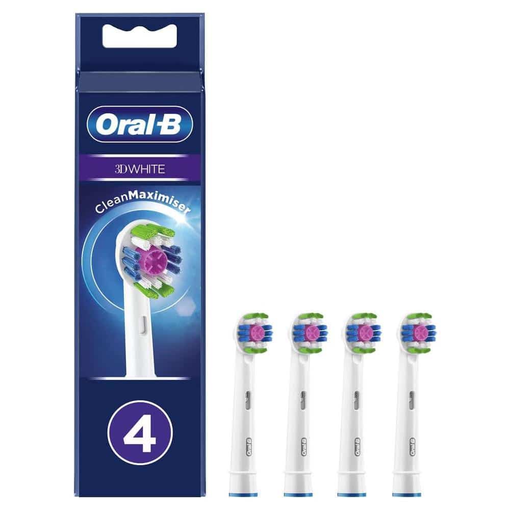 Oral-B 3D White CleanMaximiser Electric Toothbrush Head 4 Pack Main image