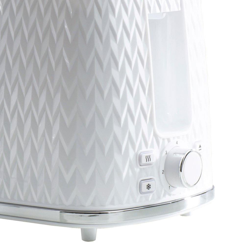 Daewoo Argyle 2 Slice Toaster With Reheat Cancel And Defrost Functions 800 W - White