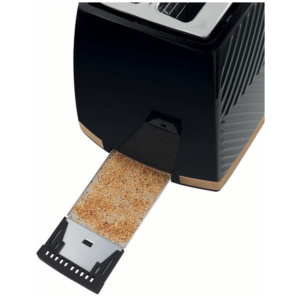 Russell Hobbs Groove 2 Slice Toaster With Frozen Cancel And Reheat Settings 850W - Black