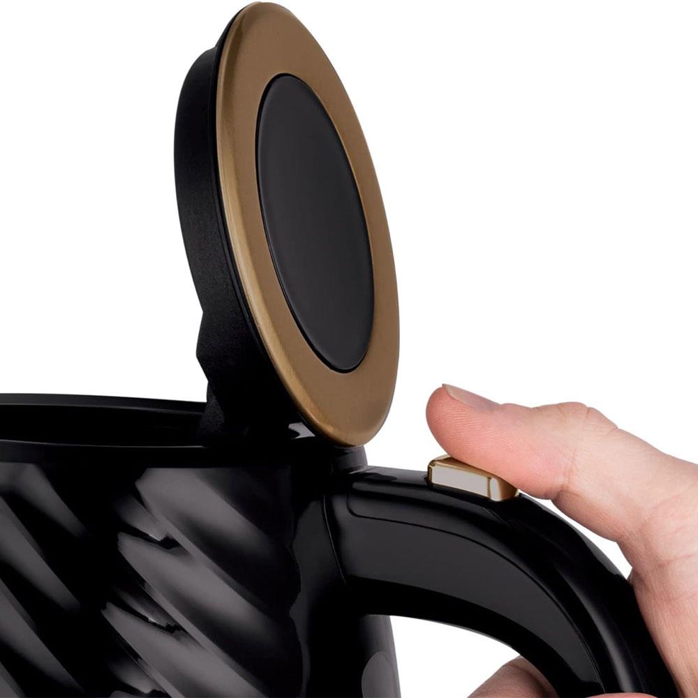 Russell Hobbs Groove Electric Kettle With Perfect Pour 3000W 1.7 Litre - Black