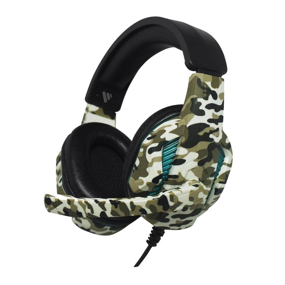 Vybe Camo Wired Gaming Headset With LED Lights - Jungle Green Secondary image
