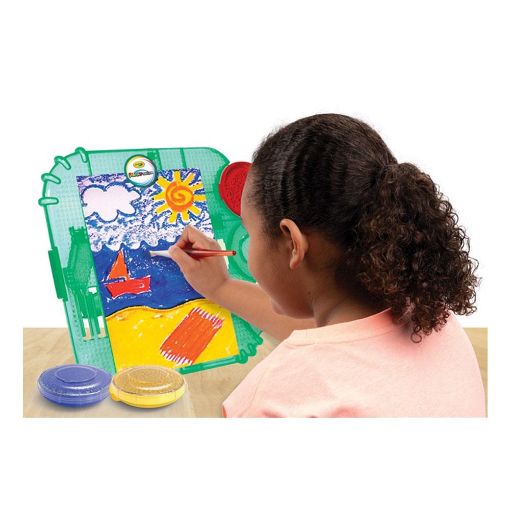 Crayola Paint-Sation Defies Gravity Table Top Easel No-Spill Painting Kit - Multicolour