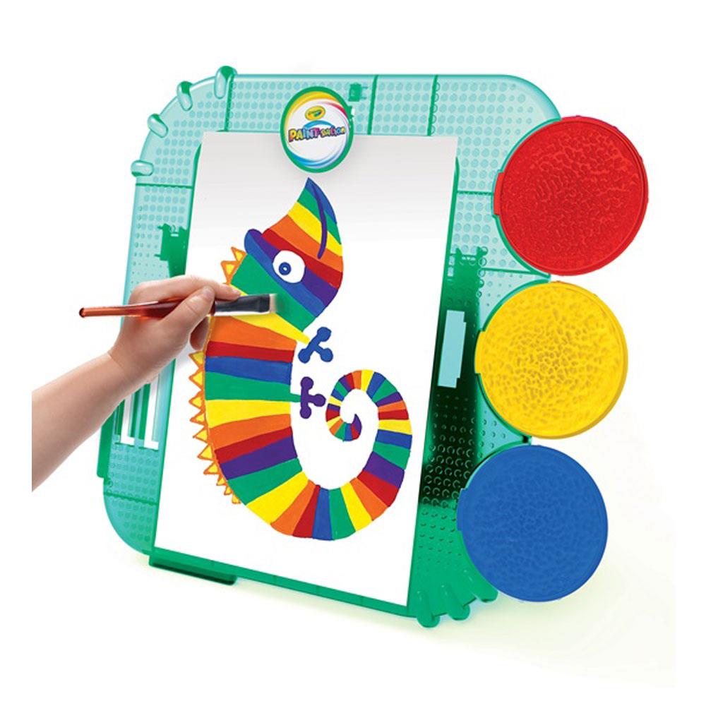 Crayola Paint-Sation Defies Gravity Table Top Easel No-Spill Painting Kit - Multicolour