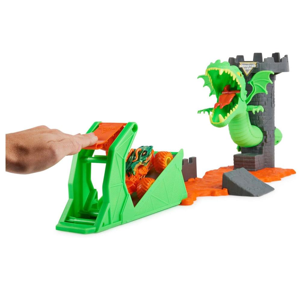 Monster Jam Dueling Dragon Playset With Exclusive 1:64 Scale Dragon Monster Truck - Multicolor