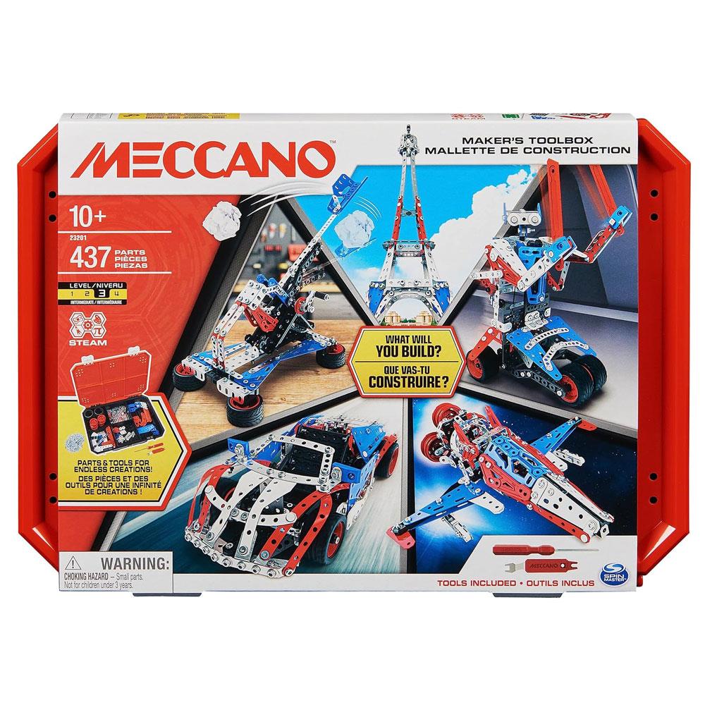 Meccano Makers Toolbox Intermediate Steam Model Building Toys Kit - 437 Piece