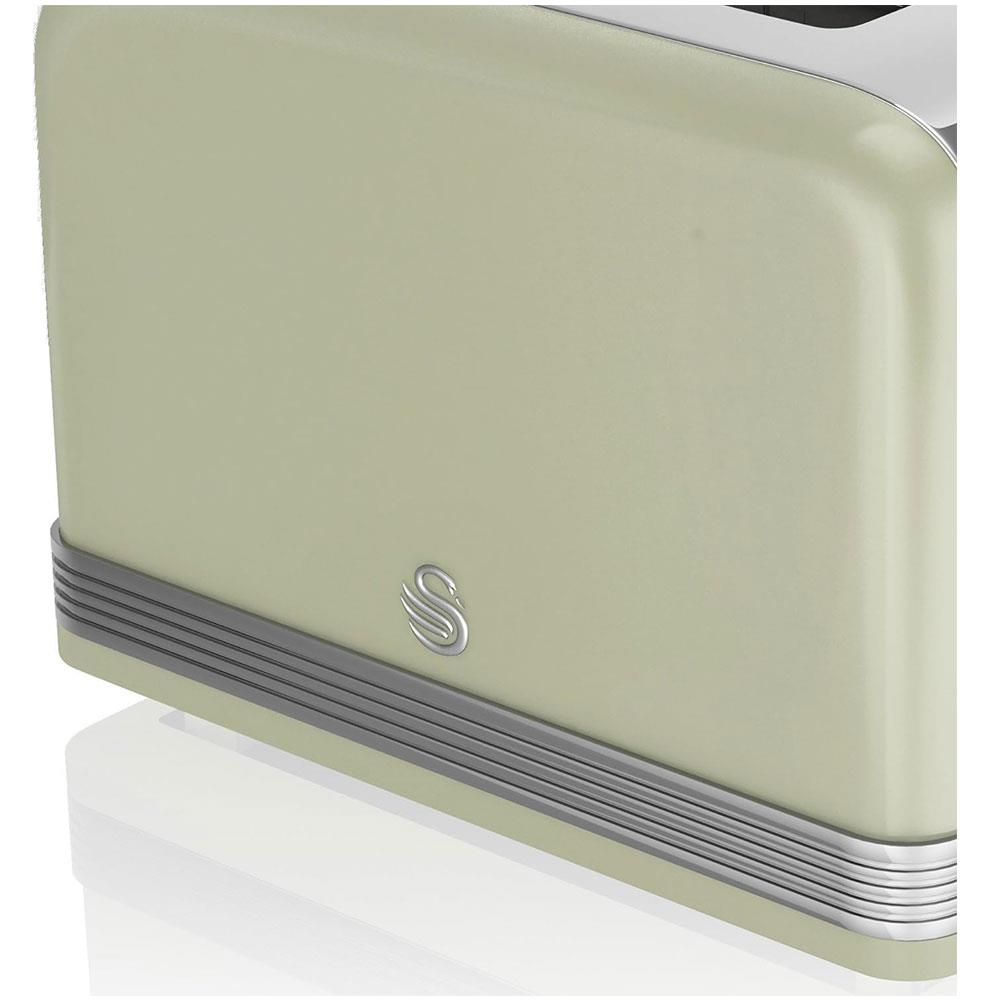Swan Retro 4 Slice Toaster With Defrost Cancel And Reheat Functions 1600 W - Green