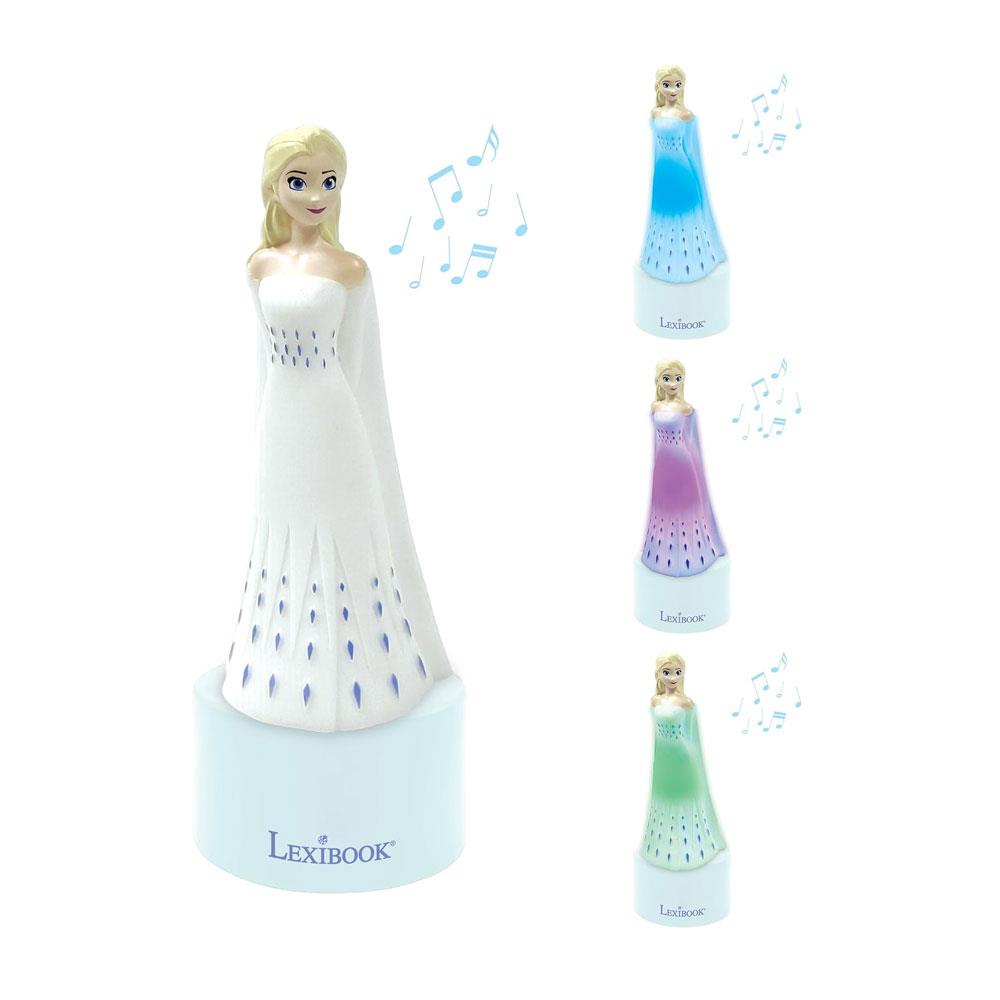 Lexibook Disney Frozen Nightlight With Speaker And Blue Yellow Red And Green Color Changes Soft Light