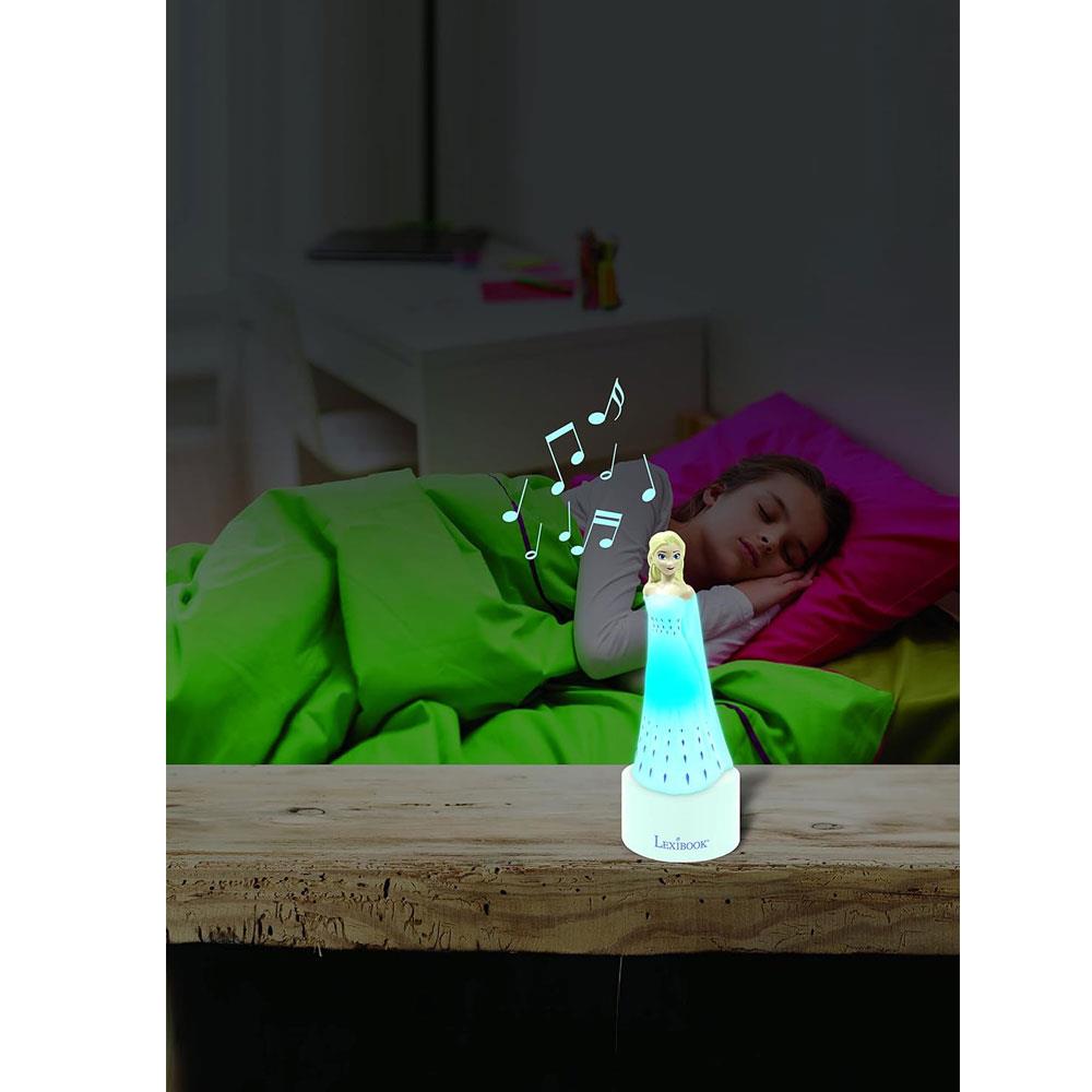 Lexibook Disney Frozen Nightlight With Speaker And Blue Yellow Red And Green Color Changes Soft Light