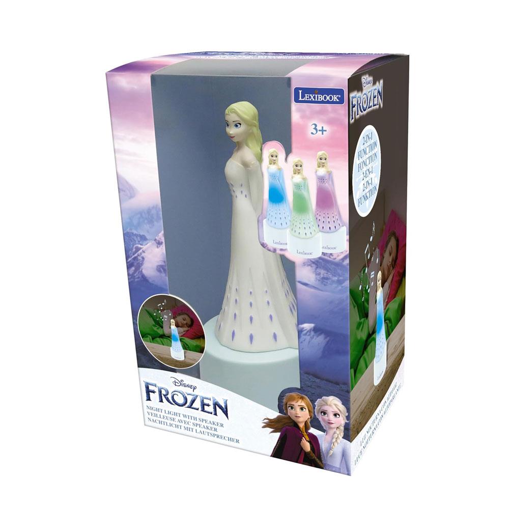 Lexibook Disney Frozen Nightlight With Speaker And Blue Yellow Red And Green Color Changes Soft Light
