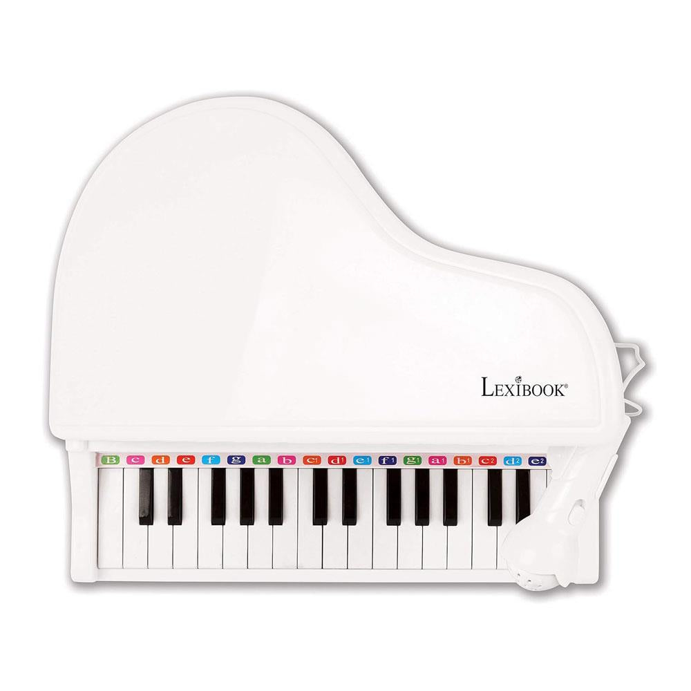 Lexibook First Electronic Piano For Kids With Feet And 31 Lighting Keys Tempo And Volume Adjustment - White